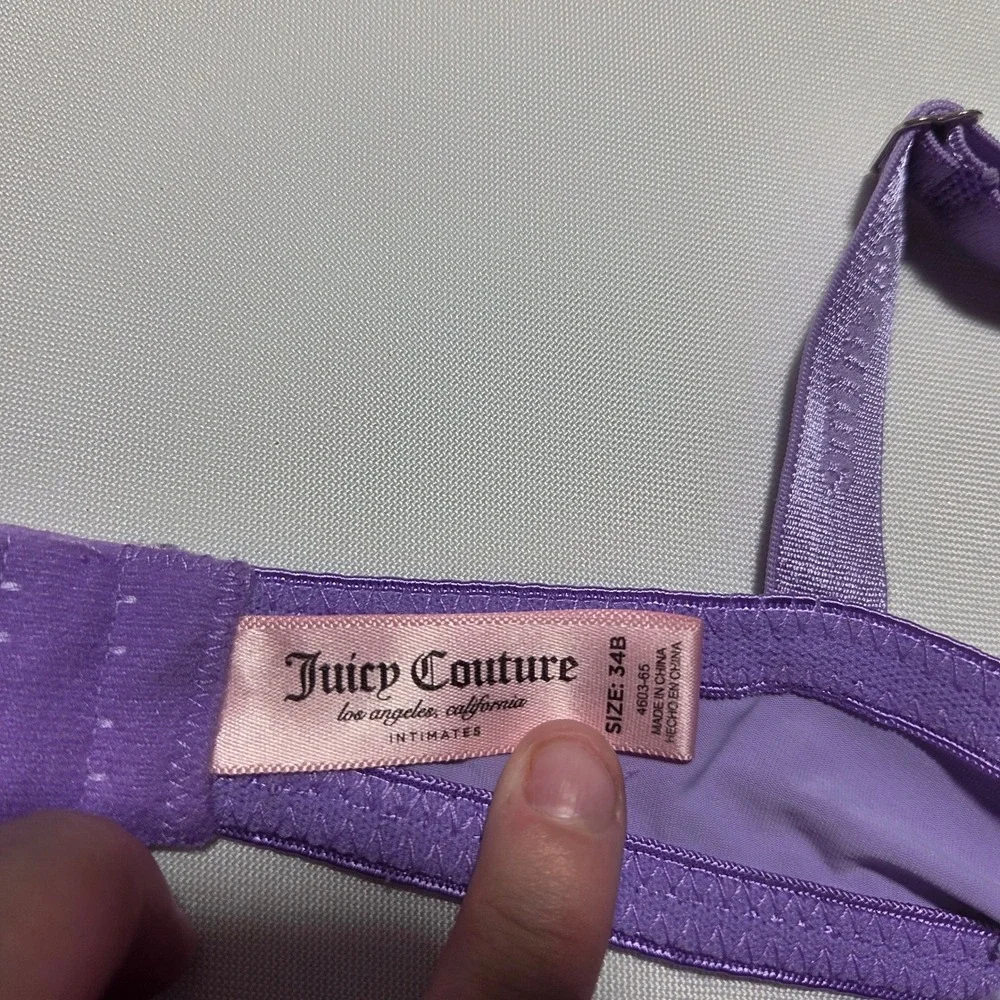 Juicy Couture‎ Intimates Purple Logo Strap T-Shirt Bra 34B 4603-65